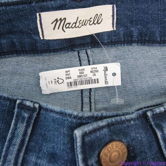 NEW Madewell Mid-Rise Stovepipe‎ Jeans in Dahill Wash, 26 - Picture 13 of 16